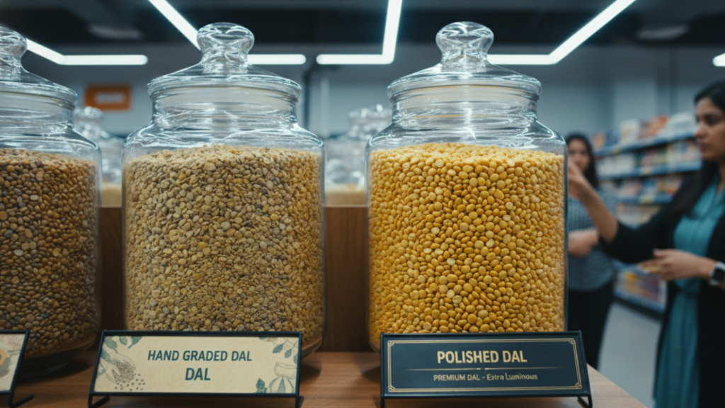 Hand Graded Dal vs Polished Dal 