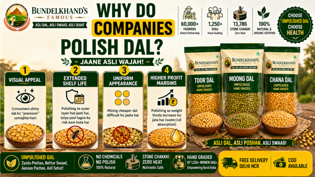 Hand Graded Dal vs Polished Dal