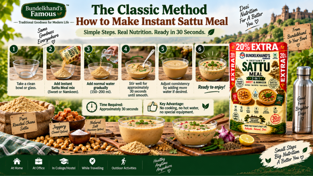 5 ways to make Instant Sattu Meal