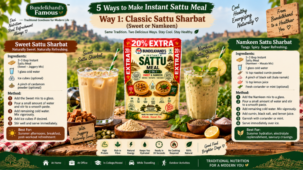 5 ways to make Instant Sattu Meal 