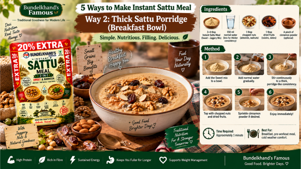 5 ways to make Instant Sattu Meal 
